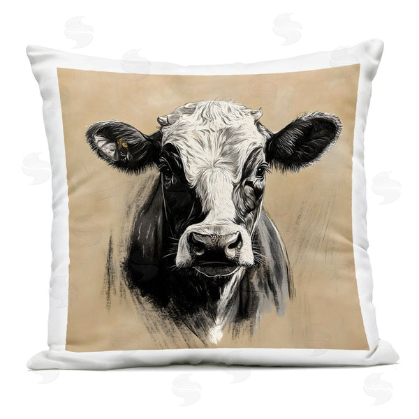 Stupell Industries Creative Studio | Dairy Cow Brushed Portrait Printed Throw Pillow