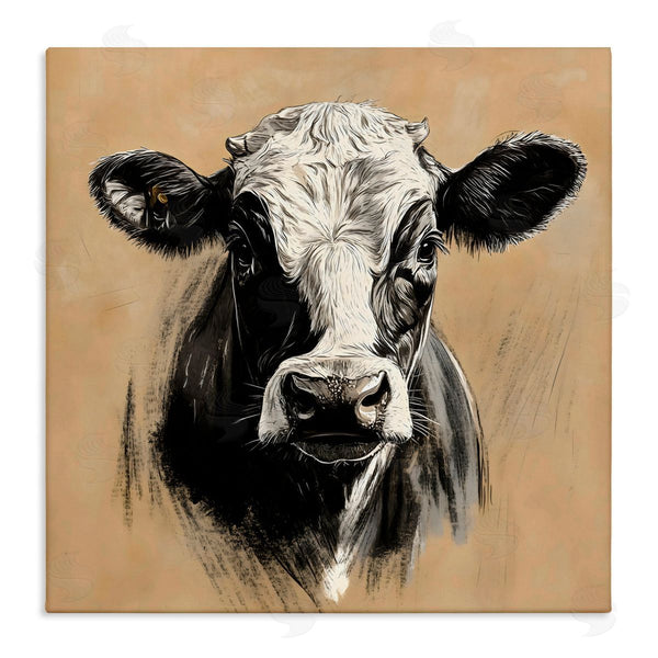 stupell industries Creative Studio | Dairy Cow Brushed Portrait