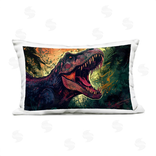 Stupell Industries Creative Studio | Dark Roaring T-Rex Throw Pillow