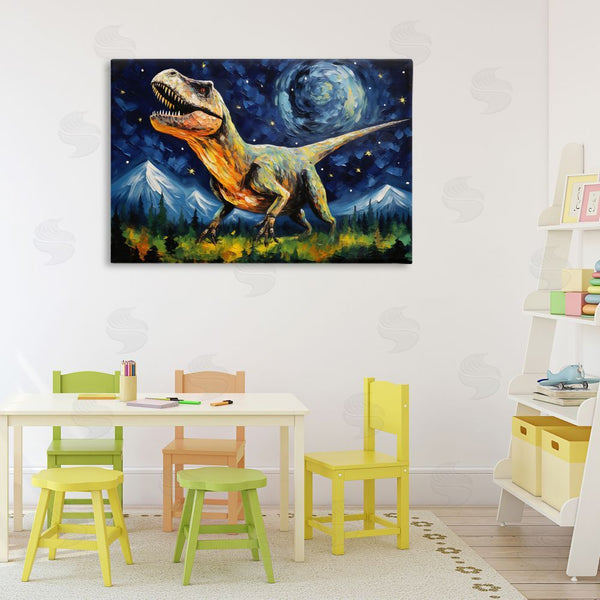 Stupell Industries Creative Studio | Dinosaur In Field With Mountains