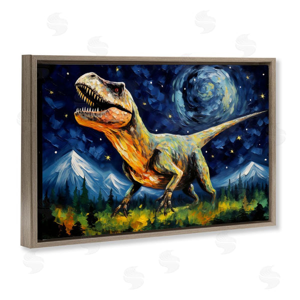 Stupell Industries Creative Studio | Dinosaur In Field With Mountains