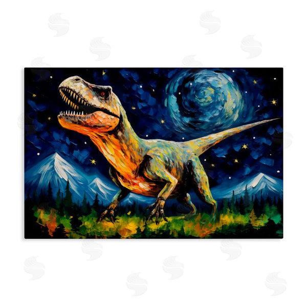 stupell industries Creative Studio | Dinosaur In Field with Mountains