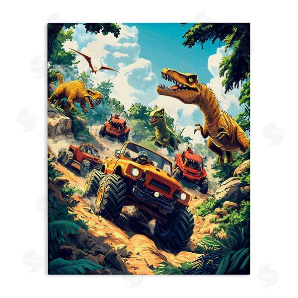 stupell industries Creative Studio | Dinosaur & Monster Truck Adventure