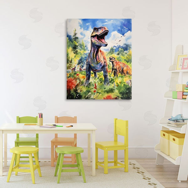 Stupell Industries Creative Studio | Dinosaurs In Natural Field