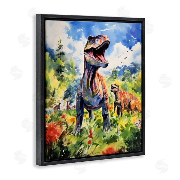 Stupell Industries Creative Studio | Dinosaurs In Natural Field