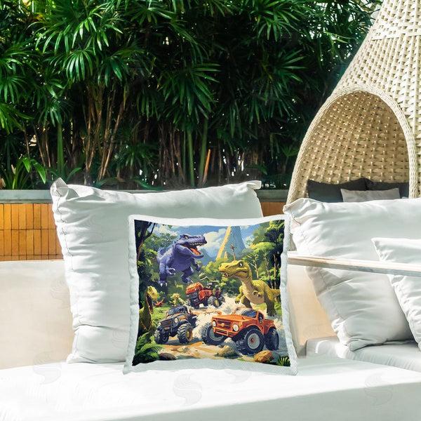 Stupell Industries Creative Studio | Dinosaurs & Monster Trucks Printed Throw Pillow