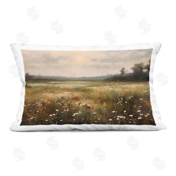 stupell industries Creative Studio | Dotted With Daisies Field Printed Throw Pillow