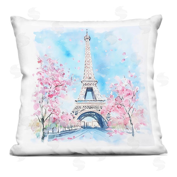 Stupell Industries Creative Studio | Eiffel Tower Cherry Blossoms Throw Pillow