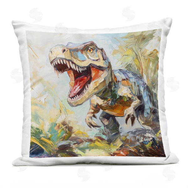 Stupell Industries Creative Studio | Enchanting T-Rex Roar Throw Pillow