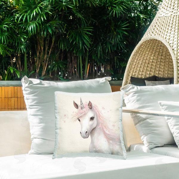 Stupell Industries Creative Studio | Fairy Unicorn Soft Petals Printed Throw Pillow