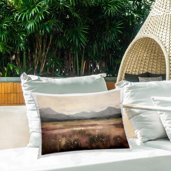 Stupell Industries Creative Studio | Flower Field Mountain Printed Throw Pillow