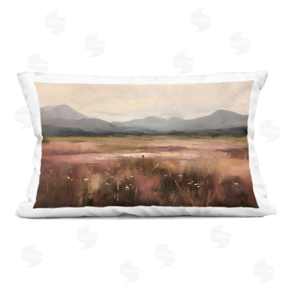 stupell industries Creative Studio | Flower Field Mountain Printed Throw Pillow