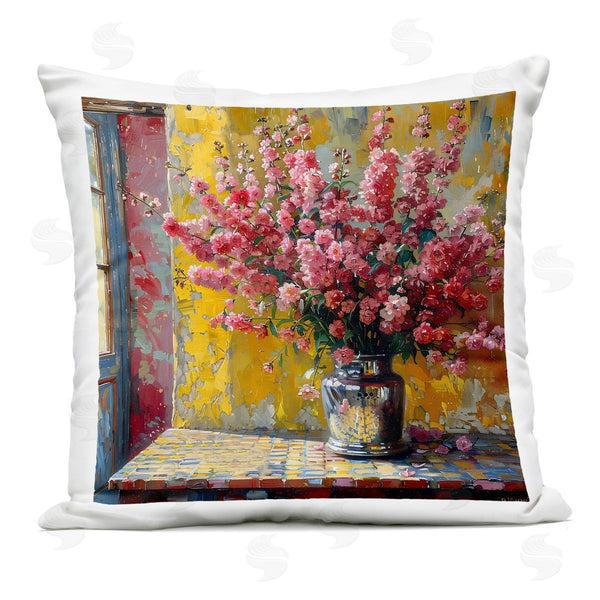 Stupell Industries Creative Studio | Full Pink Flower Display Printed Throw Pillow