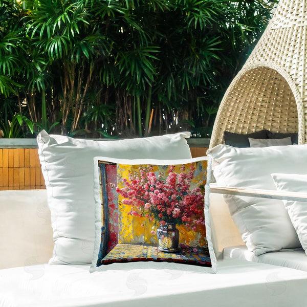 Stupell Industries Creative Studio | Full Pink Flower Display Printed Throw Pillow