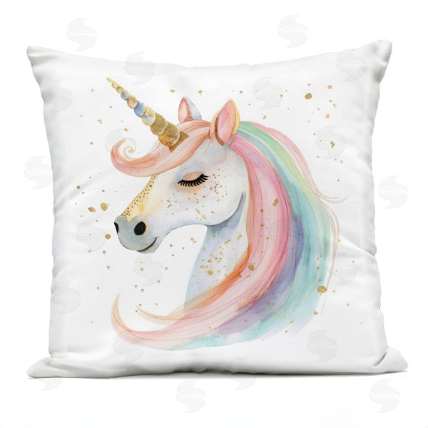 Stupell Industries Creative Studio | Gold Speckled Pastel Unicorn Throw Pillow