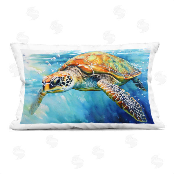 stupell industries Creative Studio | Graceful Swimmer Tortoise Printed Throw Pillow