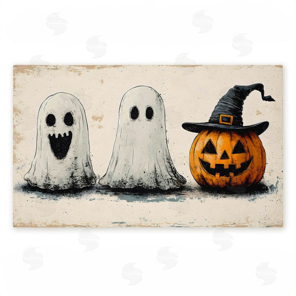 stupell industries Creative Studio | Halloween Icons Trio Non-Woven Door Mat