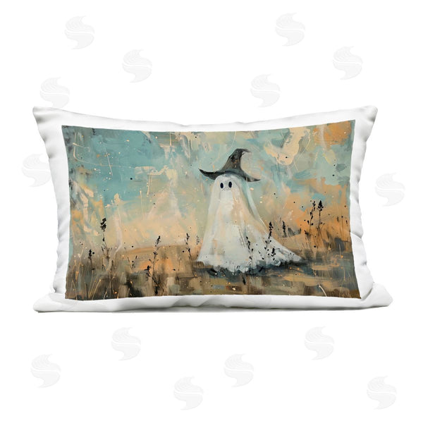 Stupell Industries Creative Studio | Halloween Witch Hat Ghostie Printed Throw Pillow