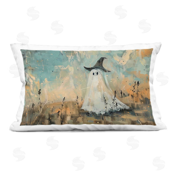 stupell industries Creative Studio | Halloween Witch Hat Ghostie Printed Throw Pillow