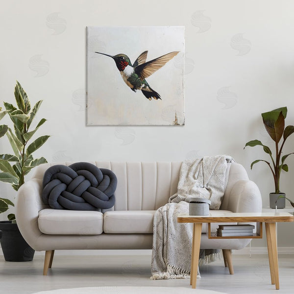 Stupell Industries Creative Studio | Hummingbird Over Distressed Rustic