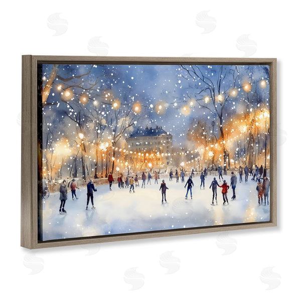 Stupell Industries Creative Studio | Ice Skating Under The Lights Wall Art