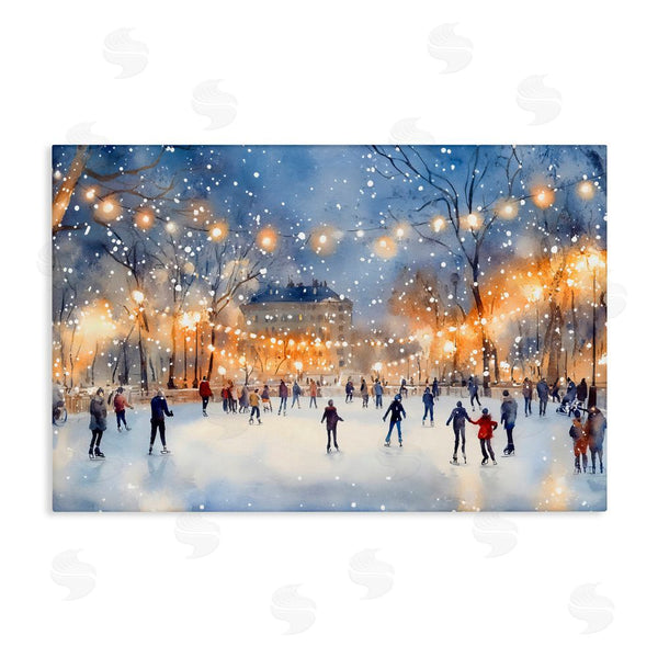 stupell industries Creative Studio | Ice Skating Under The Lights Wall Art