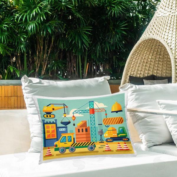Stupell Industries Creative Studio | Industrial Construction Site Throw Pillow