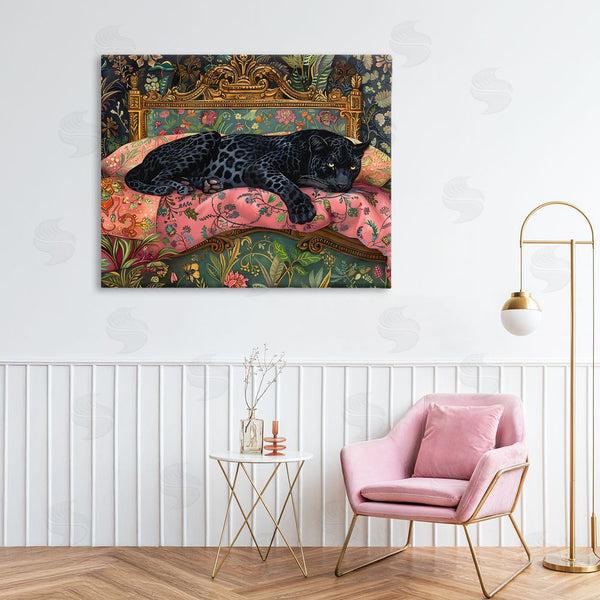 Stupell Industries Creative Studio | Leopard Lounge On Ornate Textiles