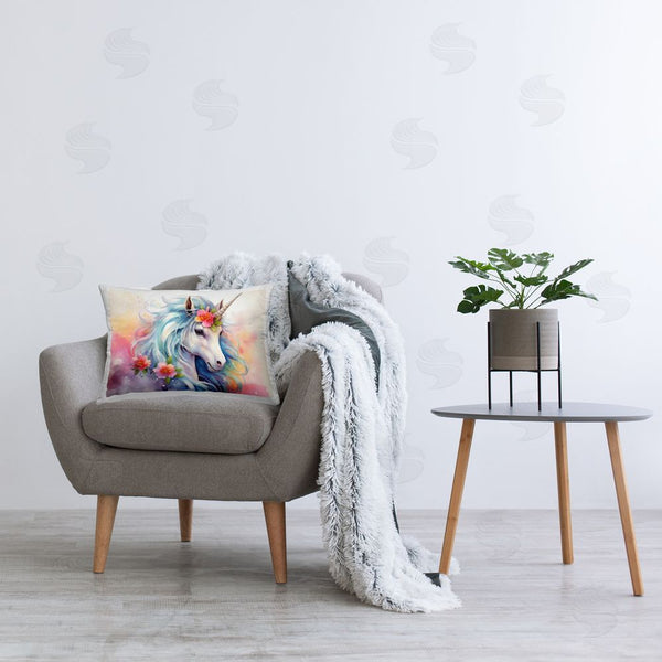 Stupell Industries Creative Studio | Magical Unicorn With Blossoms Throw Pillow