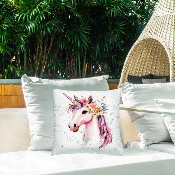 Stupell Industries Creative Studio | Majestic Unicorn Modern Splatter Printed Throw Pillow