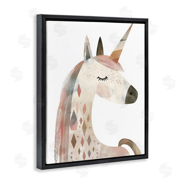 Stupell Industries Creative Studio | Neutral Unicorn With Shapes Wall Art