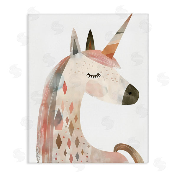 stupell industries Creative Studio | Neutral Unicorn with Shapes Wall Art