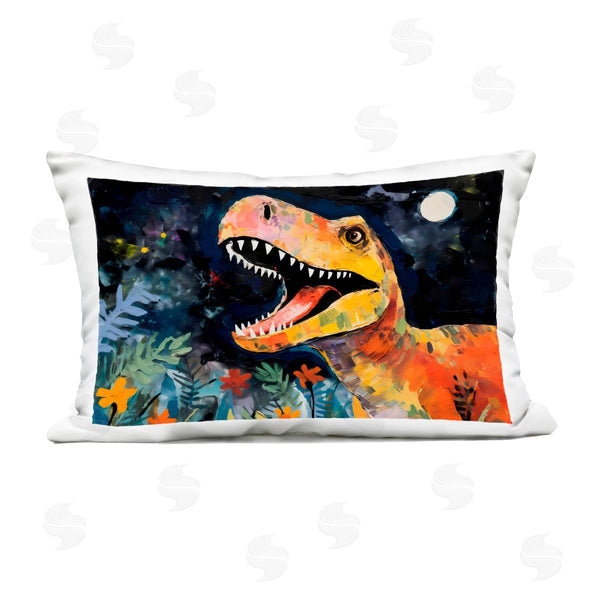 Stupell Industries Creative Studio | Nighttime Hunt Dinosaur Printed Throw Pillow