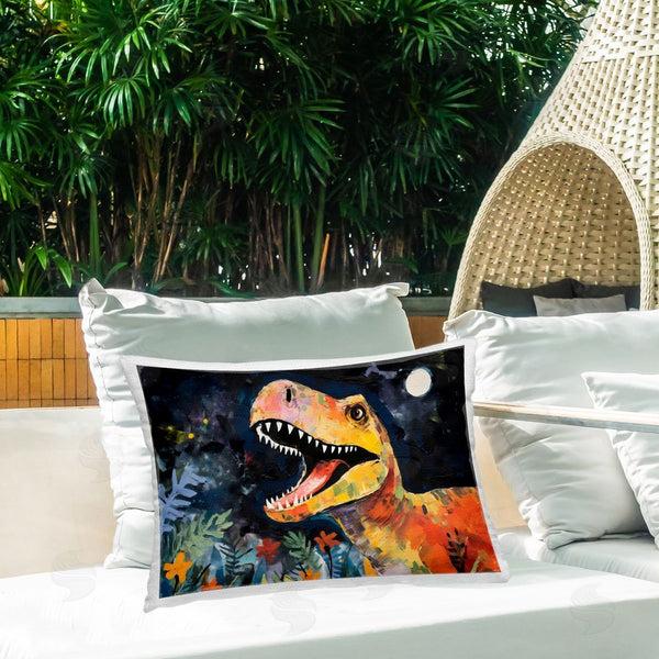 Stupell Industries Creative Studio | Nighttime Hunt Dinosaur Printed Throw Pillow