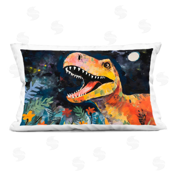 stupell industries Creative Studio | Nighttime Hunt Dinosaur Printed Throw Pillow