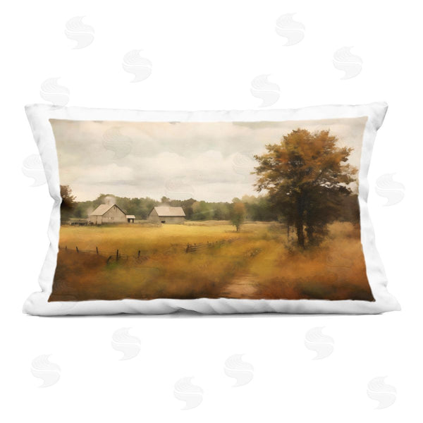 stupell industries Creative Studio | Old Country Rural Blur Printed Throw Pillow