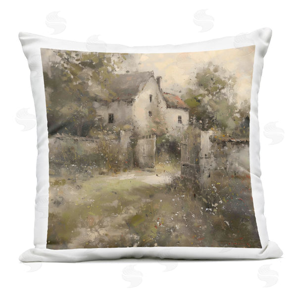 Stupell Industries Creative Studio | Overgrown Hazy Cottage Printed Throw Pillow
