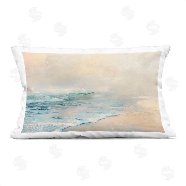 stupell industries Creative Studio | Pale Beach Fading Neutrals Printed Throw Pillow