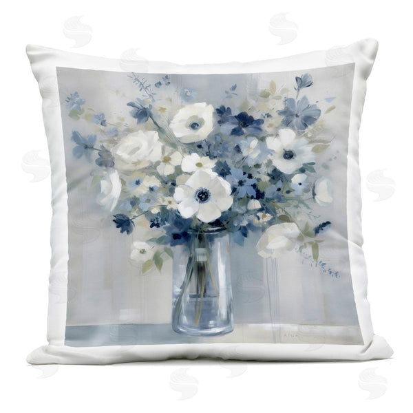 Stupell Industries Creative Studio | Peaceful Blues Bouquet Printed Throw Pillow