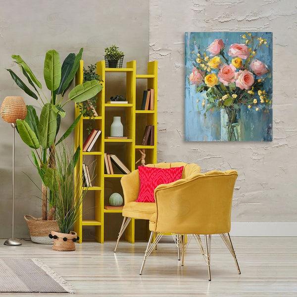 Stupell Industries Creative Studio | Pink And Yellow Rose Display