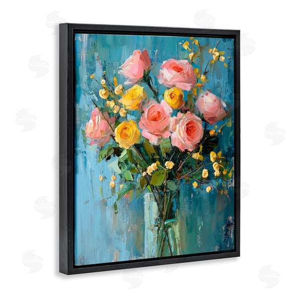 Stupell Industries Creative Studio | Pink And Yellow Rose Display