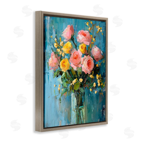 Stupell Industries Creative Studio | Pink And Yellow Rose Display