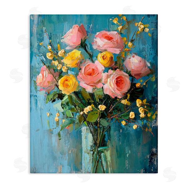 stupell industries Creative Studio | Pink And Yellow Rose Display