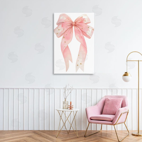 Stupell Industries Creative Studio | Pink Bow With Gold Stars