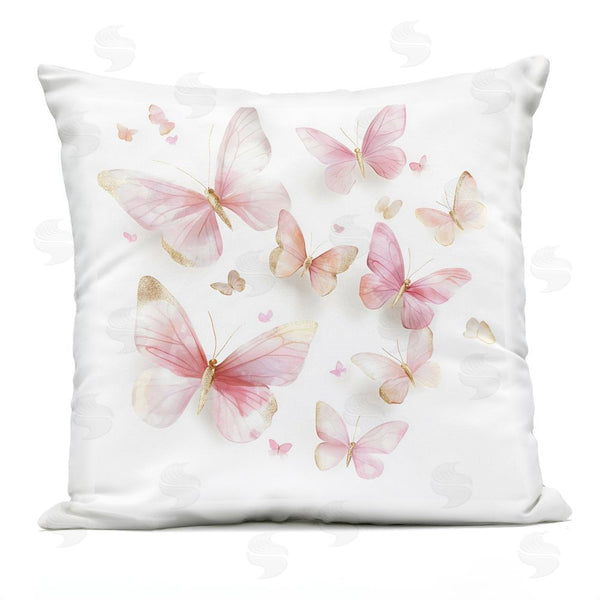Stupell Industries Creative Studio | Pink & Gold Butterfly Rabble Throw Pillow