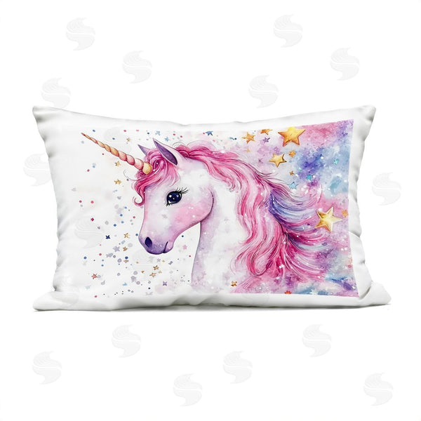 Stupell Industries Creative Studio | Pink Mane Unicorn With Stars Throw Pillow