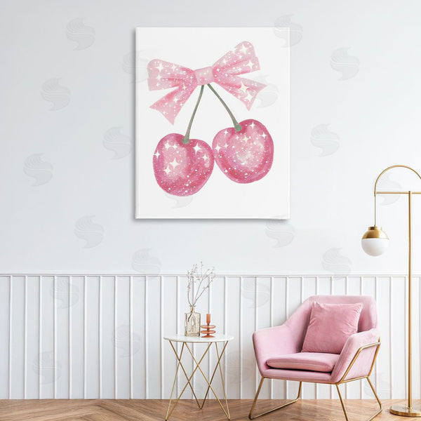 Stupell Industries Creative Studio | Pink Star Sparkle Cherries