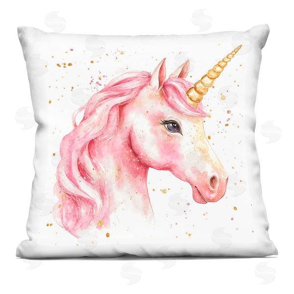 stupell industries Creative Studio | Pink Unicorn with Paint Splatter Printed Throw Pillow