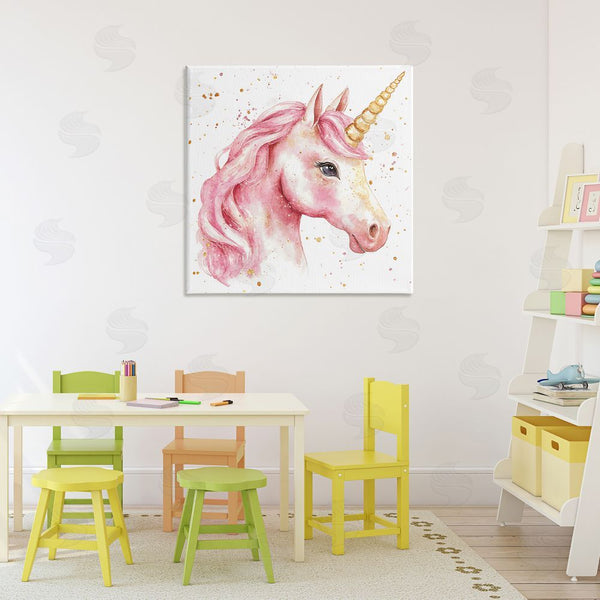Stupell Industries Creative Studio | Pink Unicorn With Paint Splatter Wall Art