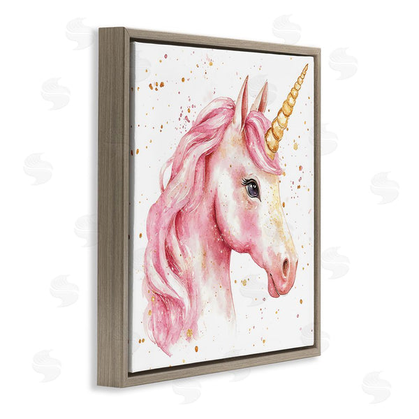 Stupell Industries Creative Studio | Pink Unicorn With Paint Splatter Wall Art